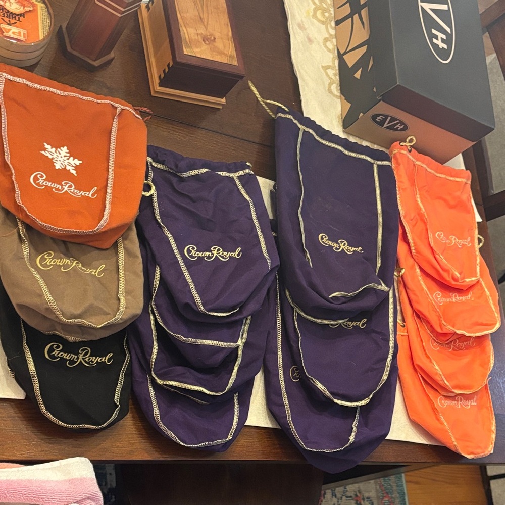 Crown Royal Drawstring Bags Set